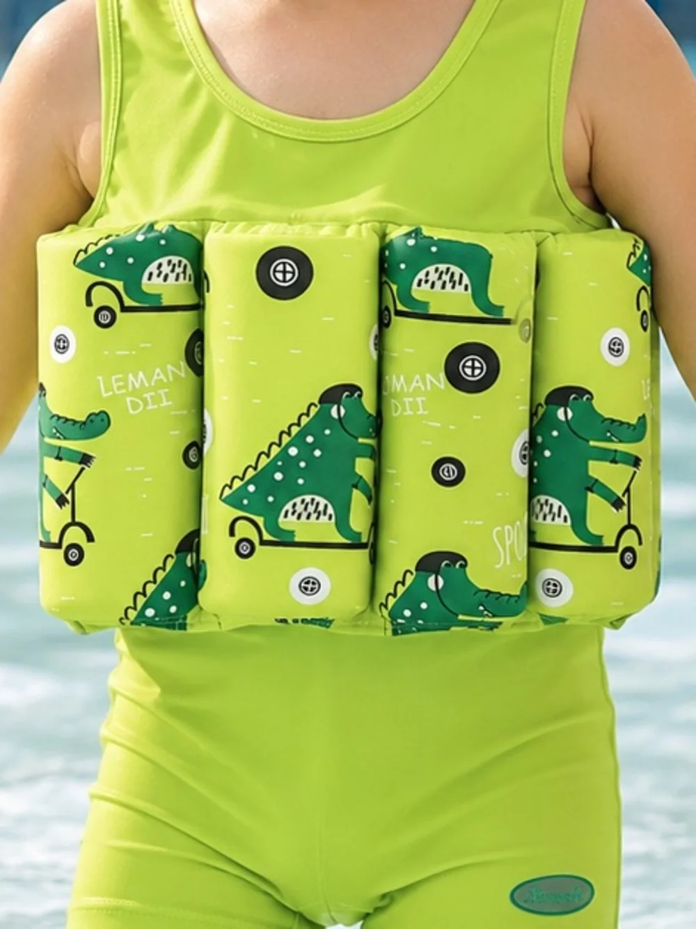 NWT Lemandii Buoyancy Float Swimsuit Crocodile Print Size 100/3T MSRP $45